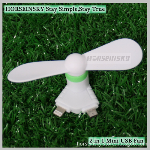 Personalized Logo Mini Fan Wholesale Mobile Phone Micro USB Fan for IOS and Android